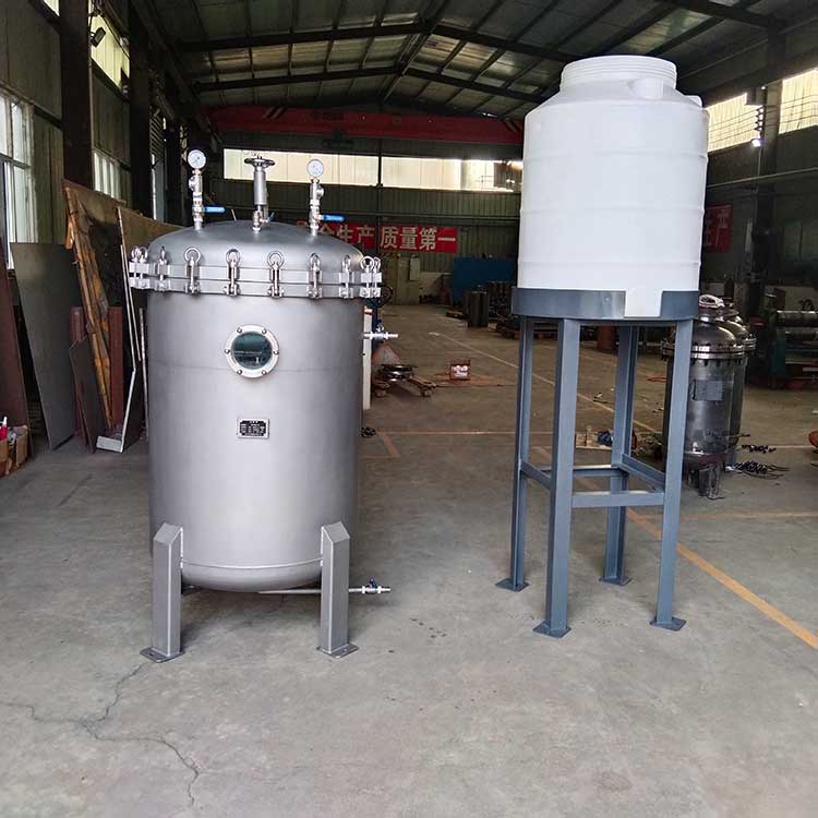 华豫生产供应DN20篮式过滤器 配套PE筒 304罐体+玻璃视窗